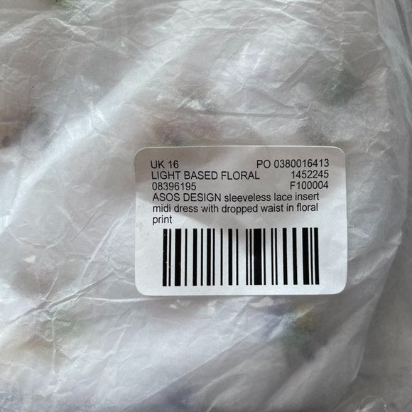 ASOS Design Sleeveless Lace Insert Midi Dress - Picture 10 of 10